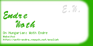 endre woth business card